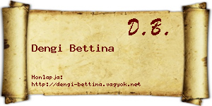 Dengi Bettina névjegykártya